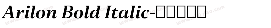 Arilon Bold Italic字体转换